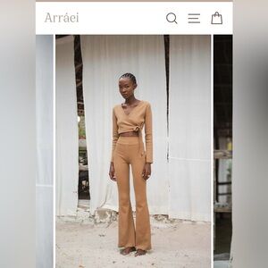 Organic cotton matching set tan colour